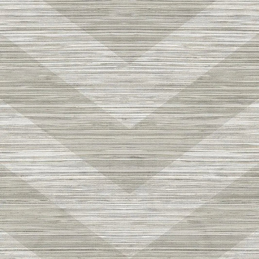 Closeup of a wallpaper showing its Chevron, Monochrome, Vinyl pattern, color, and subtle texture.
