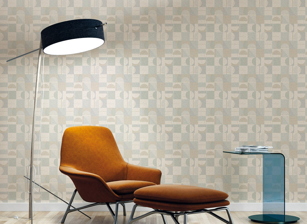 Modern wallpaper patterned wall.