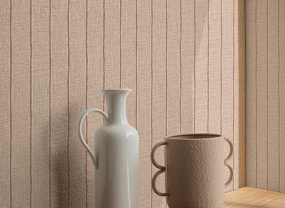 Taupe stripe wallpaper