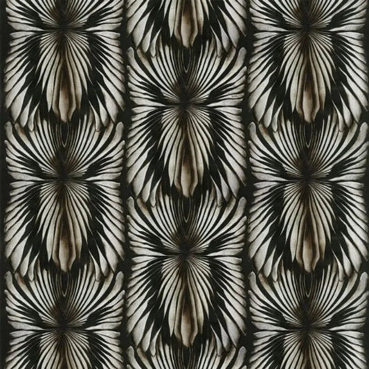 Closeup of a wallpaper showing its Art-Deco, Black, Luxury, Textures, Vinyl pattern, color, and subtle texture.