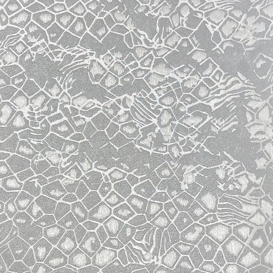 Closeup of a wallpaper showing its Grey, Luxury, Monochrome, Silver, Textures, Vinyl pattern, color, and subtle texture.
