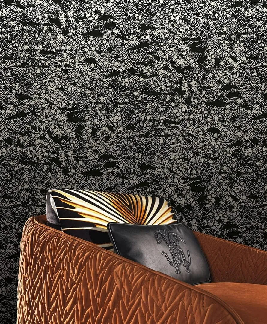 Closeup of a wallpaper showing its Luxury, Monochrome, Textures, Vinyl pattern, color, and subtle texture.