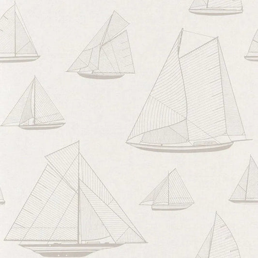 Closeup of a wallpaper showing its Neutrals, Two-tone pattern, color, and subtle texture.