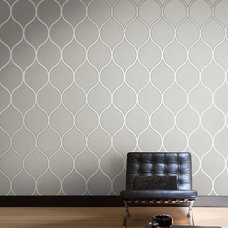 Closeup of a wallpaper showing its Contemporary, Monochrome pattern, color, and subtle texture.
