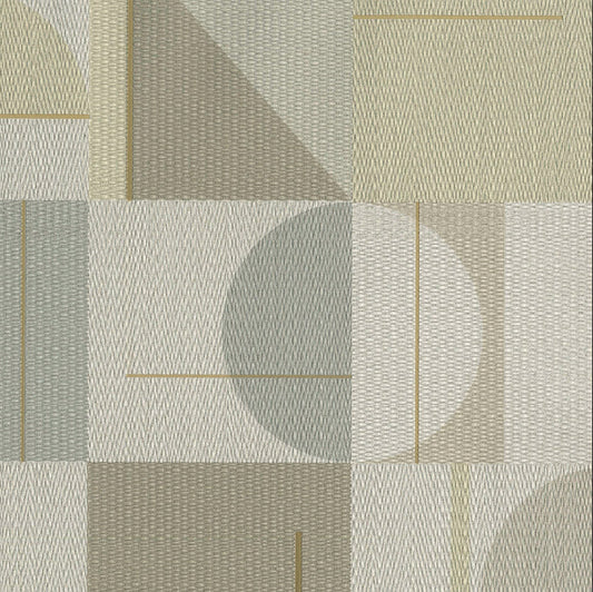 Geometric pattern with shapes in shades of gray and beige on a textured background