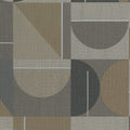 Geometric pattern with shapes in brown, gray, and beige on a textured background