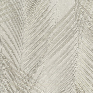 Textured wallpaper with a leaf pattern in neutral tones