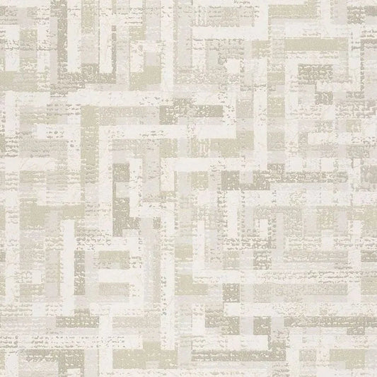 Closeup of a wallpaper showing its Contemporary, Geometric, Neutrals pattern, color, and subtle texture.