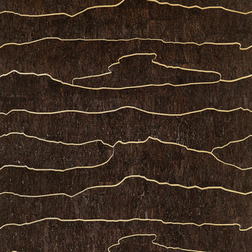Thibaut Cloud Mosaic Gold Bark T24407 cork wallpaper with gold metallic lines