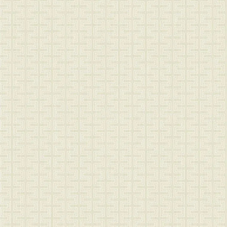 Closeup of a wallpaper showing its Cream, Geometric, Greek, Neutrals, Unicolour pattern, color, and subtle texture.