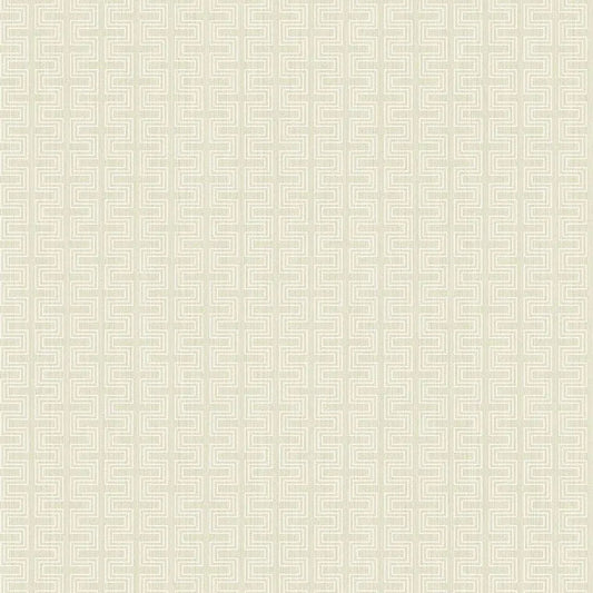 Closeup of a wallpaper showing its Cream, Geometric, Greek, Neutrals, Unicolour pattern, color, and subtle texture.