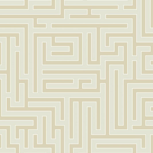 Closeup of a wallpaper showing its Cream, Geometric, Greek, Neutrals pattern, color, and subtle texture.