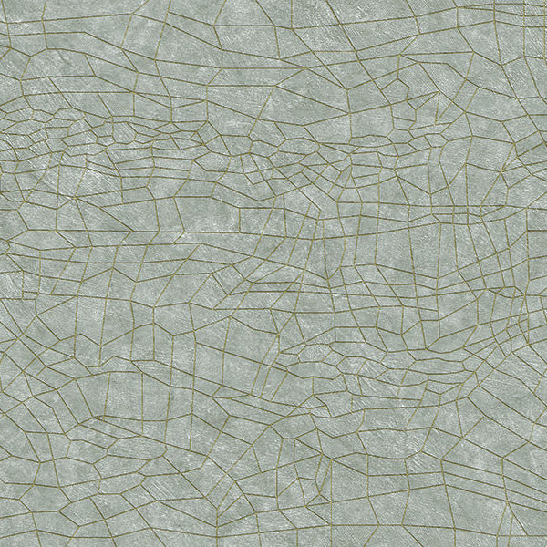 Textured green patterned wallpaper