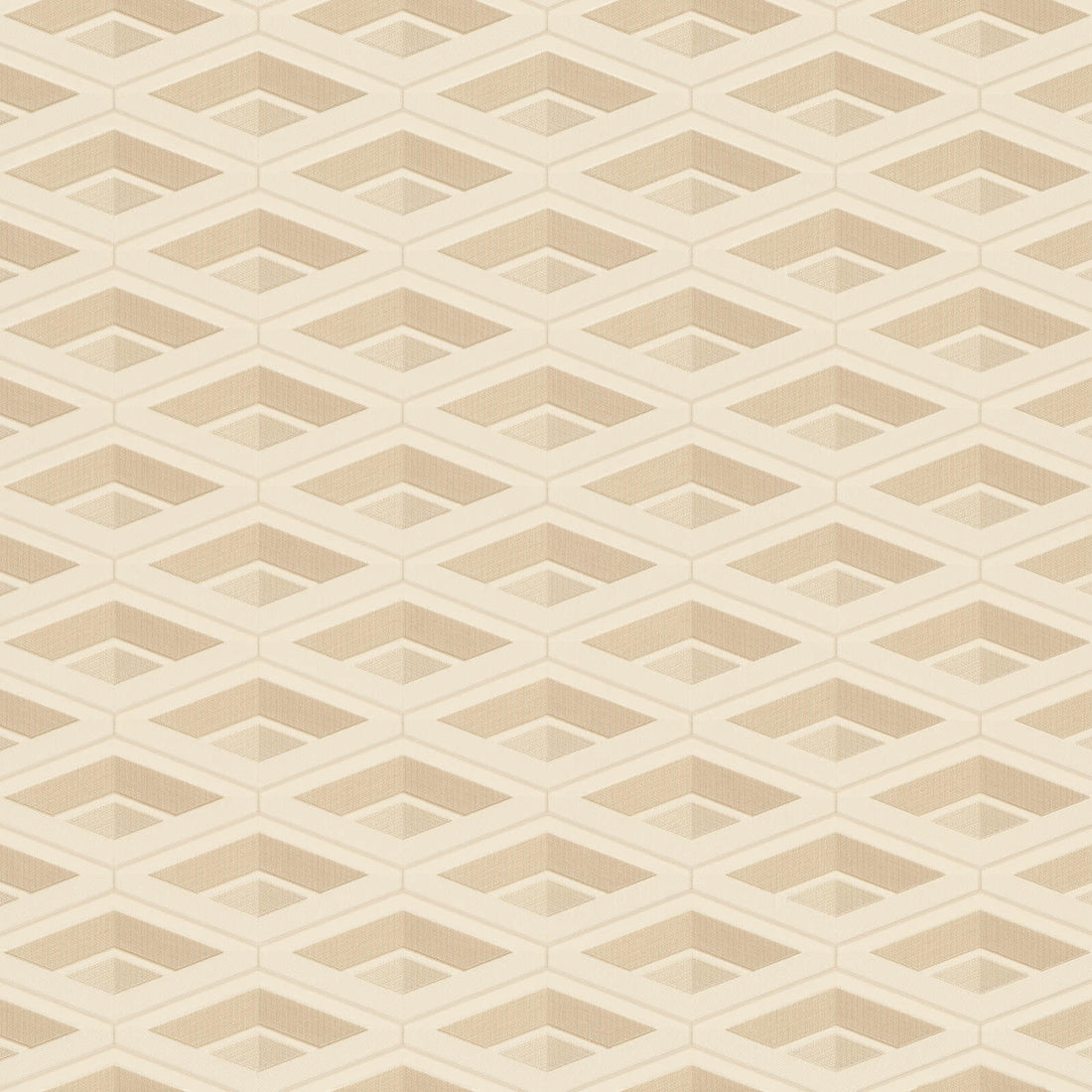 Beige geometric patterned wallpaper