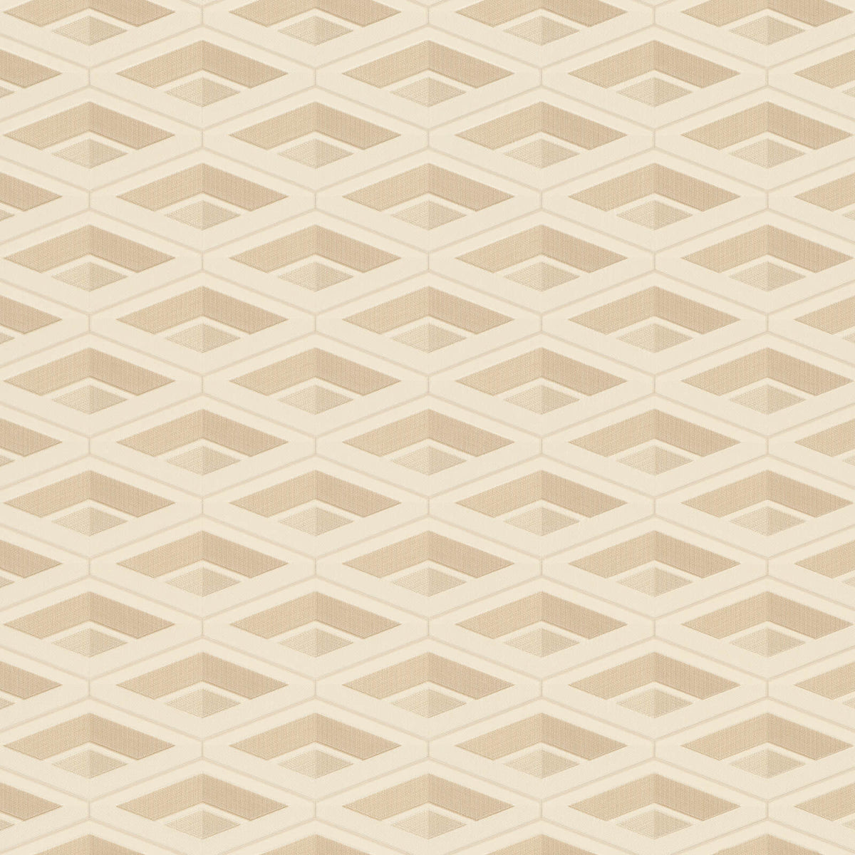 Beige geometric patterned wallpaper