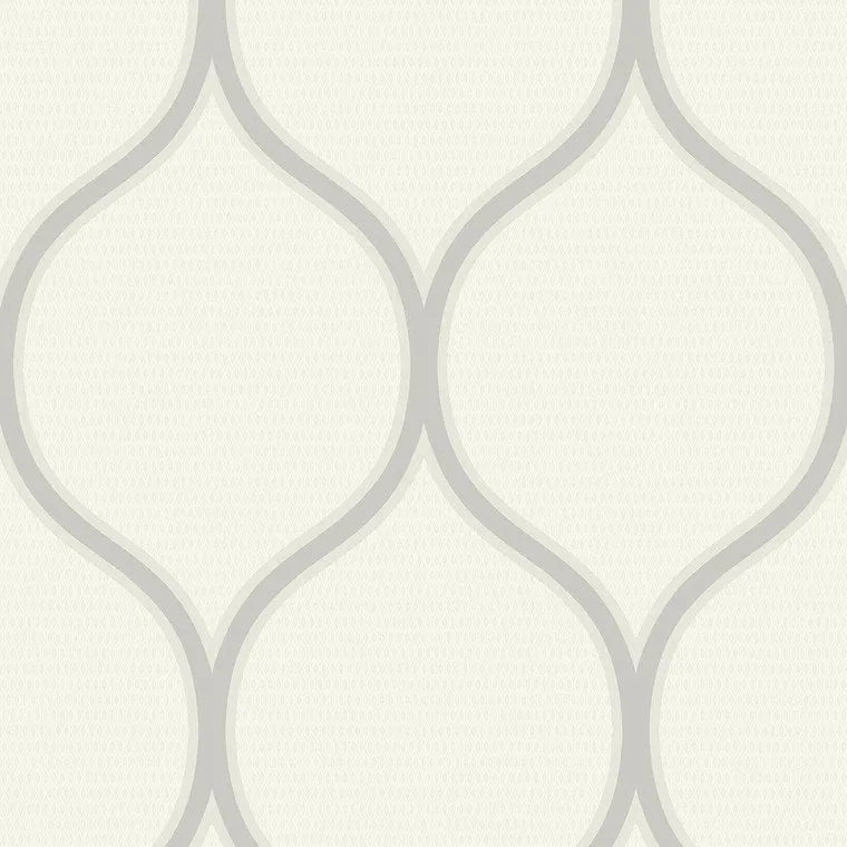 Closeup of a wallpaper showing its Contemporary, Cream, Monochrome, Neutrals pattern, color, and subtle texture.