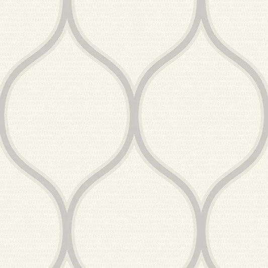 Closeup of a wallpaper showing its Contemporary, Cream, Monochrome, Neutrals pattern, color, and subtle texture.