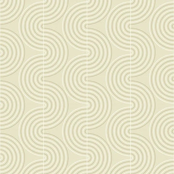 Wallpaper installed in a room showing its full pattern, color