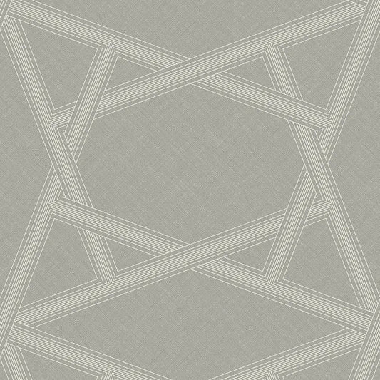 Closeup of a wallpaper showing its Contemporary, Geometric, Neutrals pattern, color, and subtle texture.