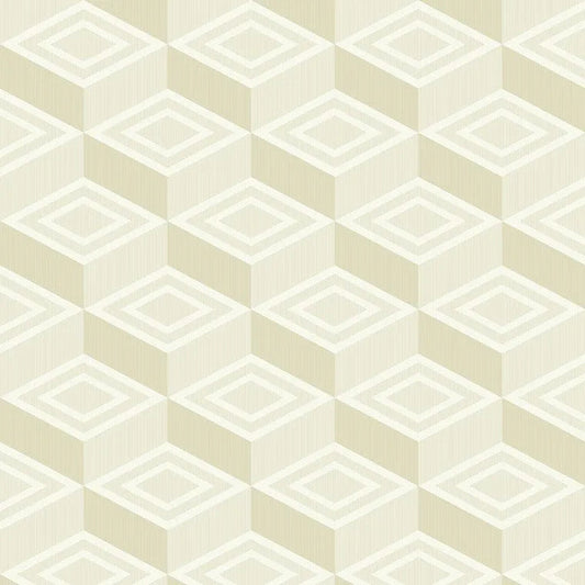 Closeup of a wallpaper showing its Contemporary, Cream, Geometric, Neutrals, Unicolour pattern, color, and subtle texture.