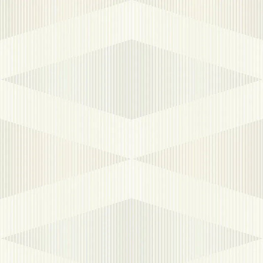 Closeup of a wallpaper showing its Contemporary, Cream, Geometric, Neutrals pattern, color, and subtle texture.