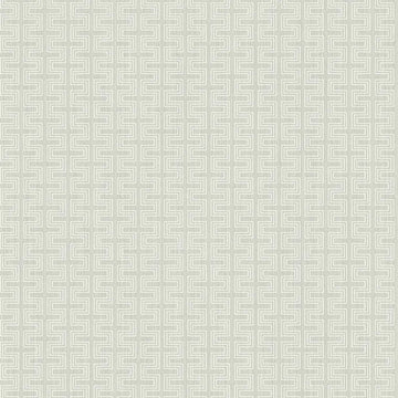 Closeup of a wallpaper showing its Geometric, Greek, Neutrals, Unicolour pattern, color, and subtle texture.