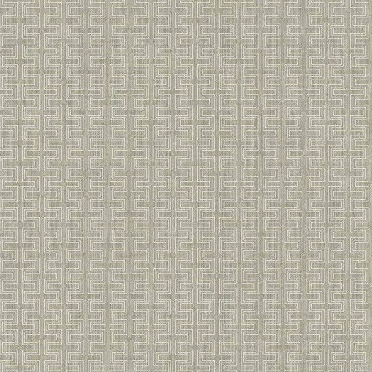 Closeup of a wallpaper showing its Geometric, Greek, Neutrals, Unicolour pattern, color, and subtle texture.
