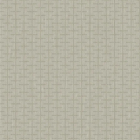Closeup of a wallpaper showing its Geometric, Greek, Neutrals, Unicolour pattern, color, and subtle texture.