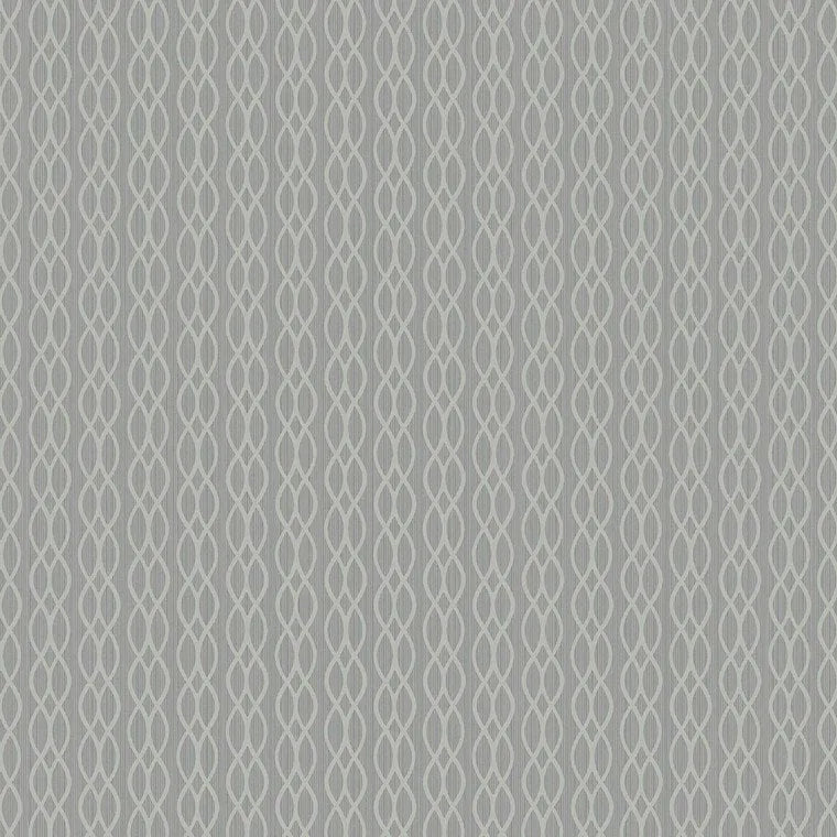 Closeup of a wallpaper showing its Monochrome, Silver, Stripes, Waves pattern, color, and subtle texture.