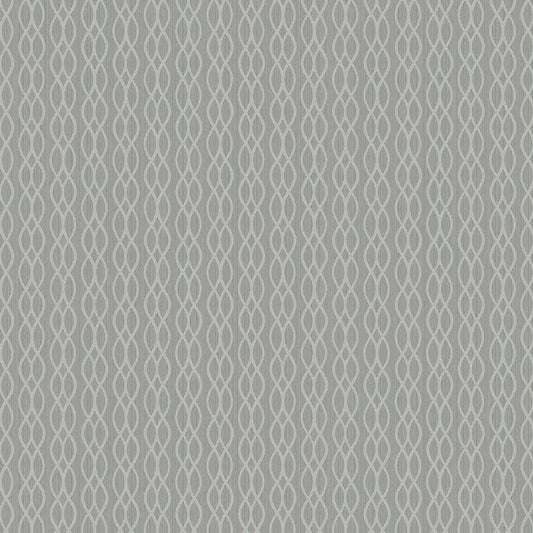 Closeup of a wallpaper showing its Monochrome, Silver, Stripes, Waves pattern, color, and subtle texture.