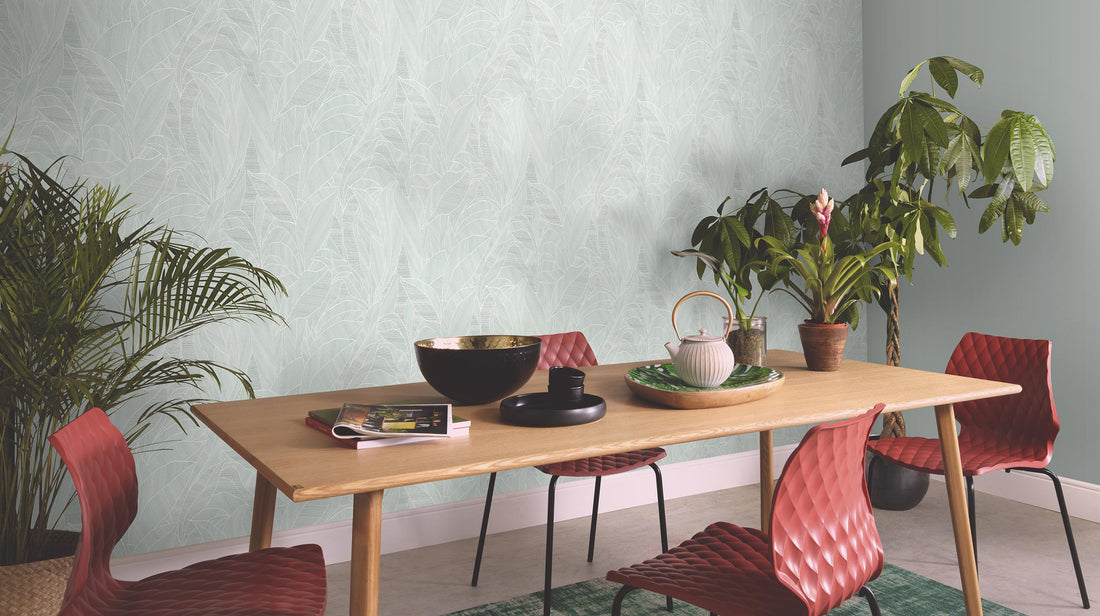 Erismann Cameo 10530-11 beige leafy non-woven wallpaper swatch
