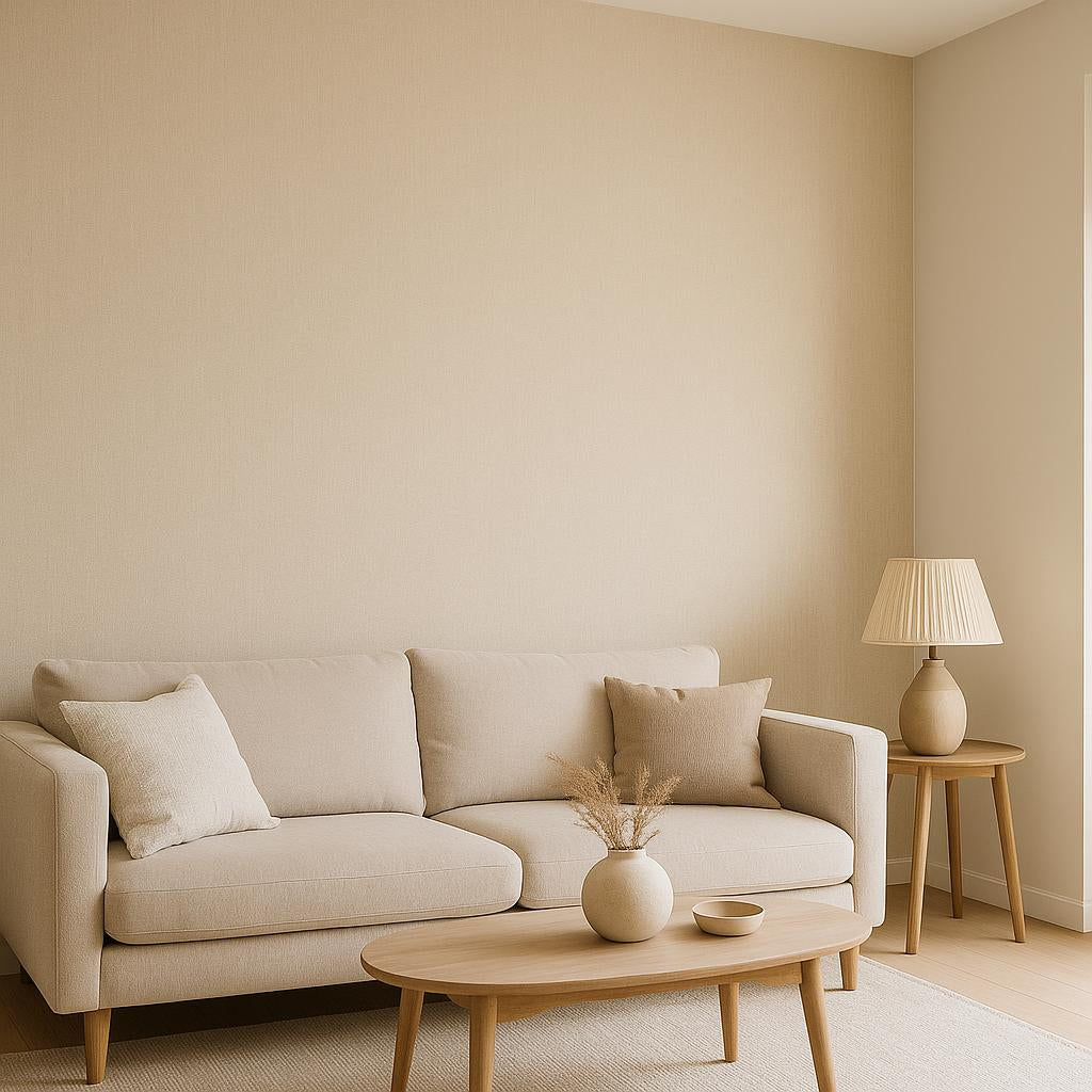 Living Room featuring Erismann Cameo 10534-02 as feature wall in a Modern, Minimal, Calm, Natural interior.