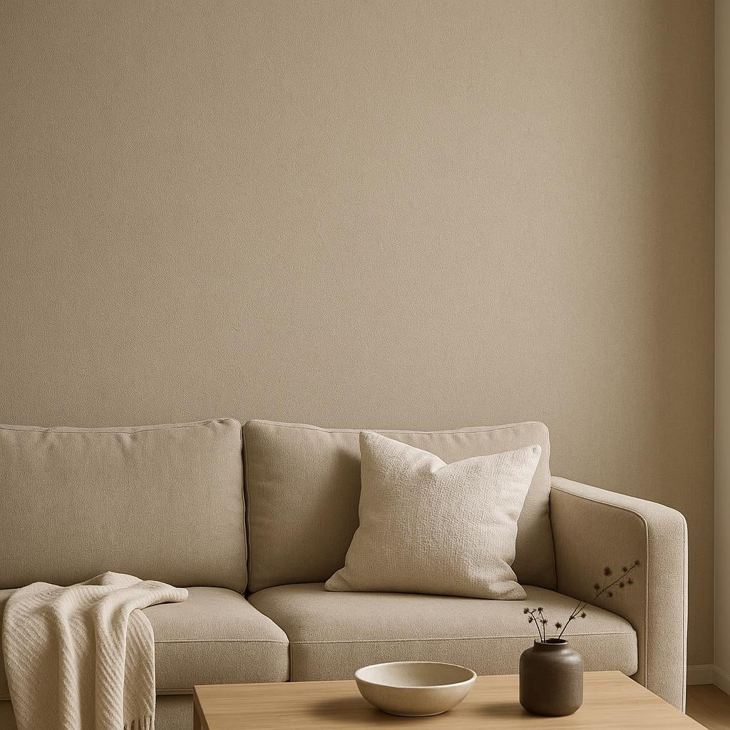Erismann Cameo 10534-11 taupe plaster-like textured plain wallpaper