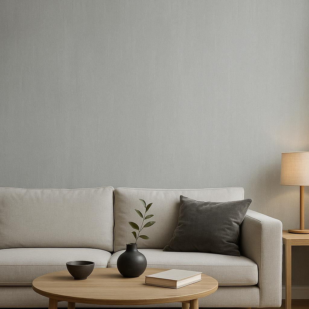 Erismann Cameo 10534-34 light grey plaster-effect non-woven wallpaper sample
