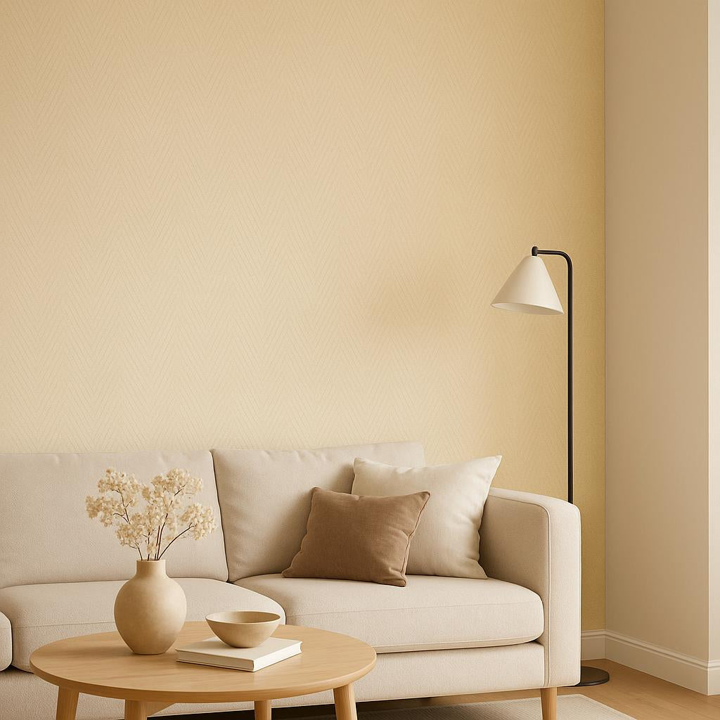 Living Room featuring Erismann Cameo 10536-03 as feature wall in a Modern, Contemporary, Minimal, Calm interior.