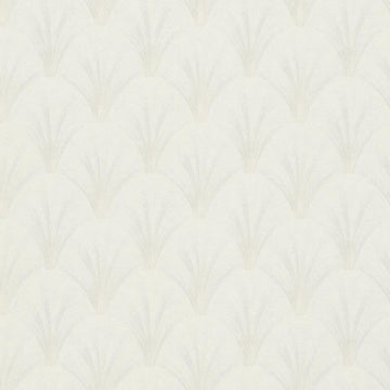 Erismann Elle Decoration light Art Deco fan wallpaper in soft white and beige tones