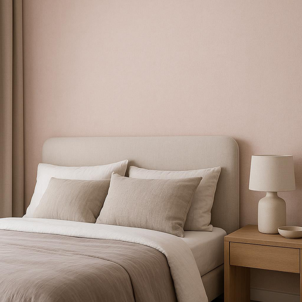 Erismann Elysium 10473-05 blush pink linen-texture wallpaper sample
