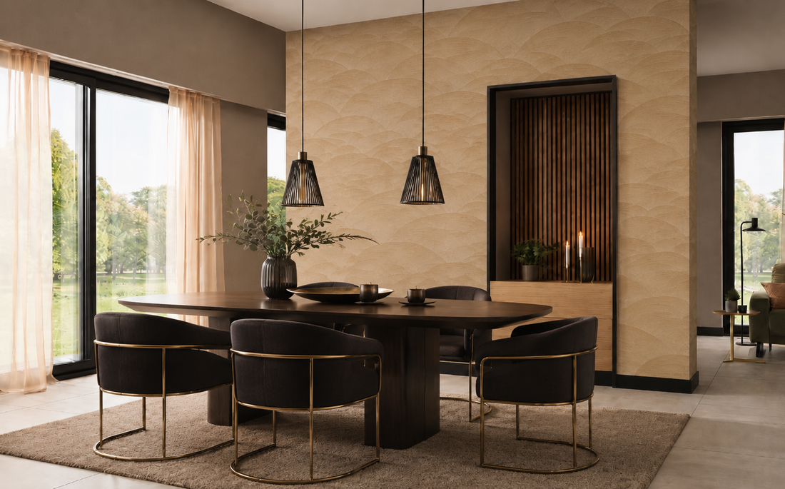 Erismann Fashion For Walls 4 10372-30 gold embossed geometric wave wallpaper