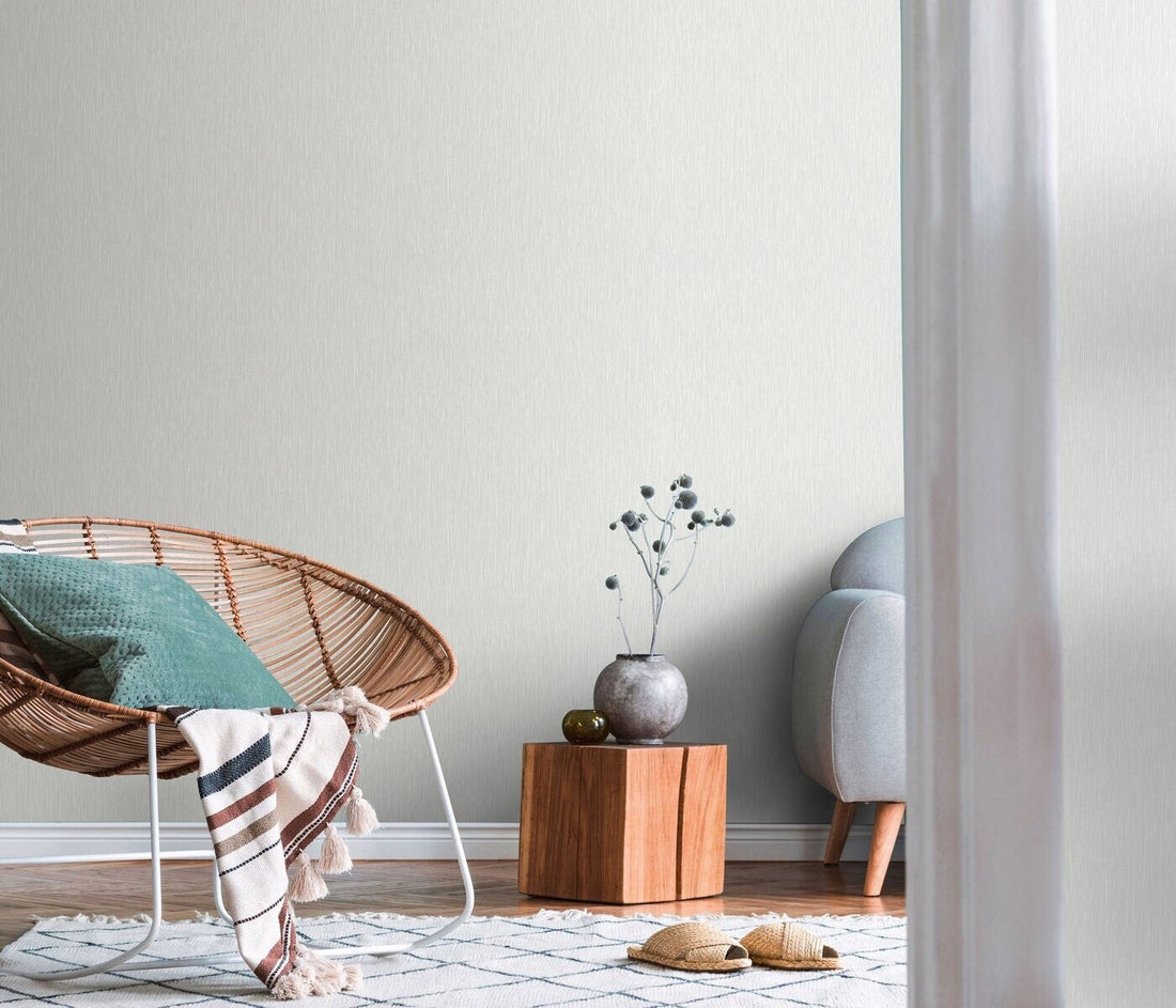 Erismann Fashion For Walls 4 10376-31 light grey linen-look textured wallpaper with subtle vertical strie