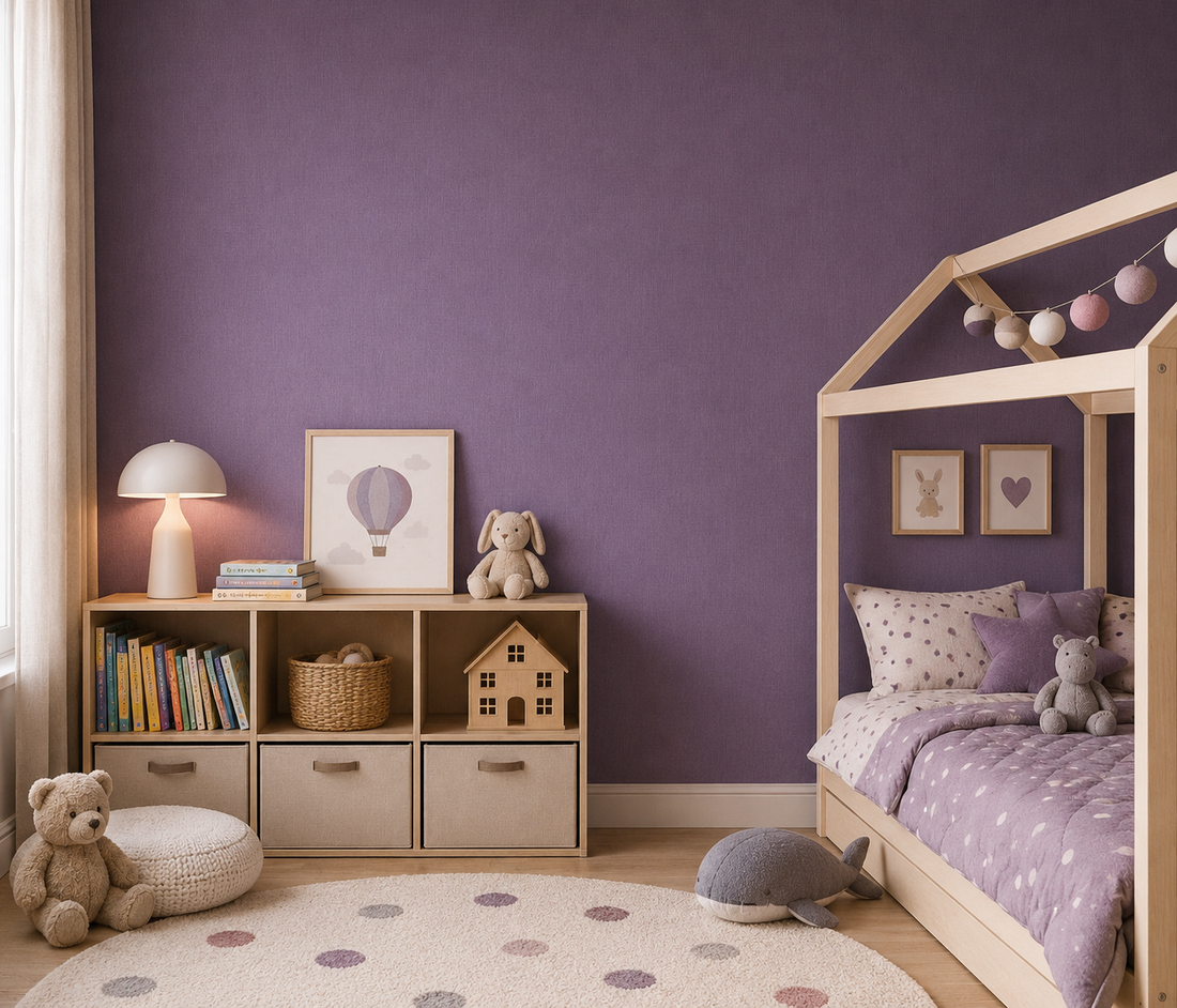 Erismann Fashion For Walls 4 10376-45 violet linen-effect textured wallpaper