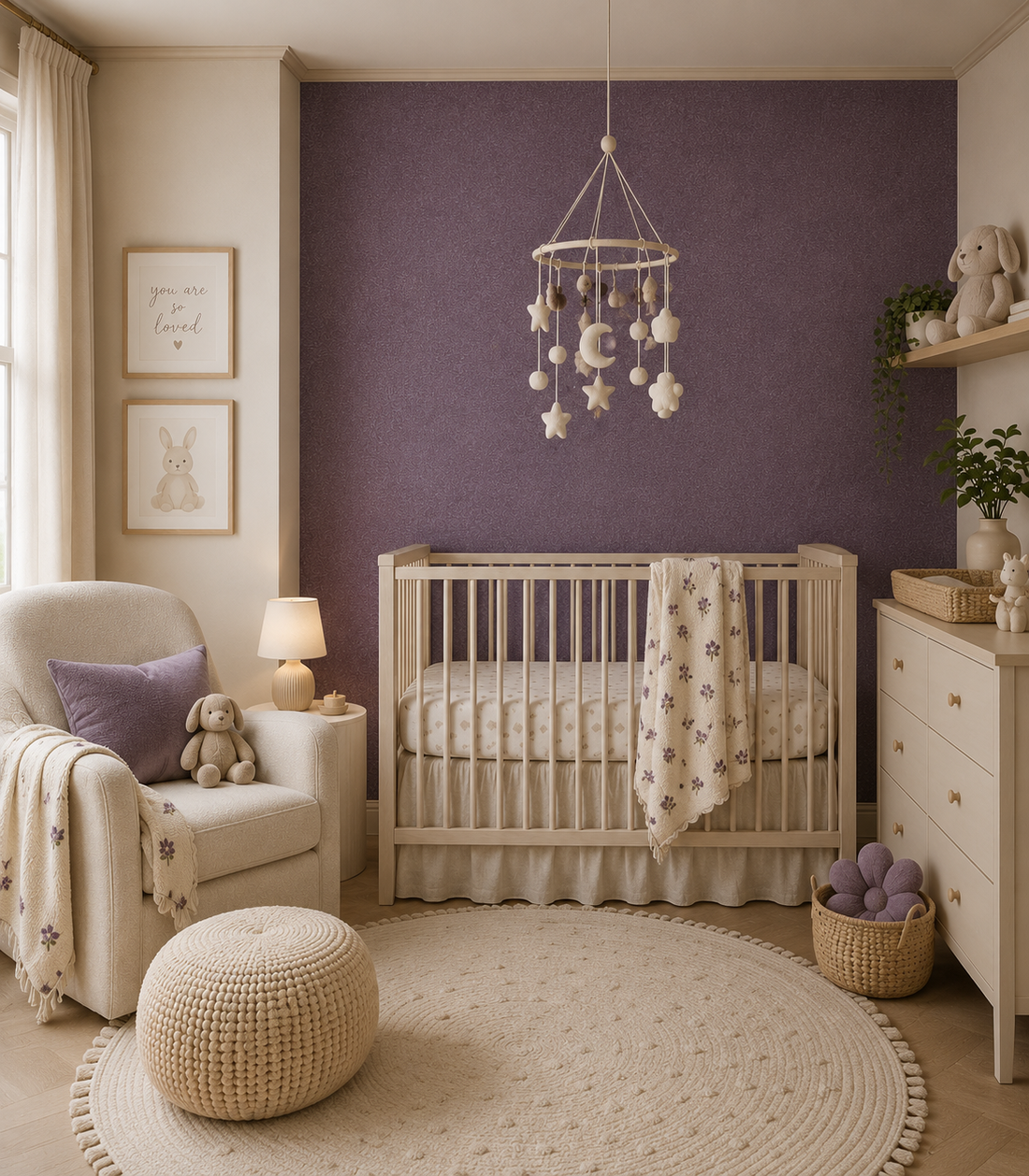 Erismann Fashion For Walls 4 10377-45 violet plaster-effect textured non-woven wallpaper
