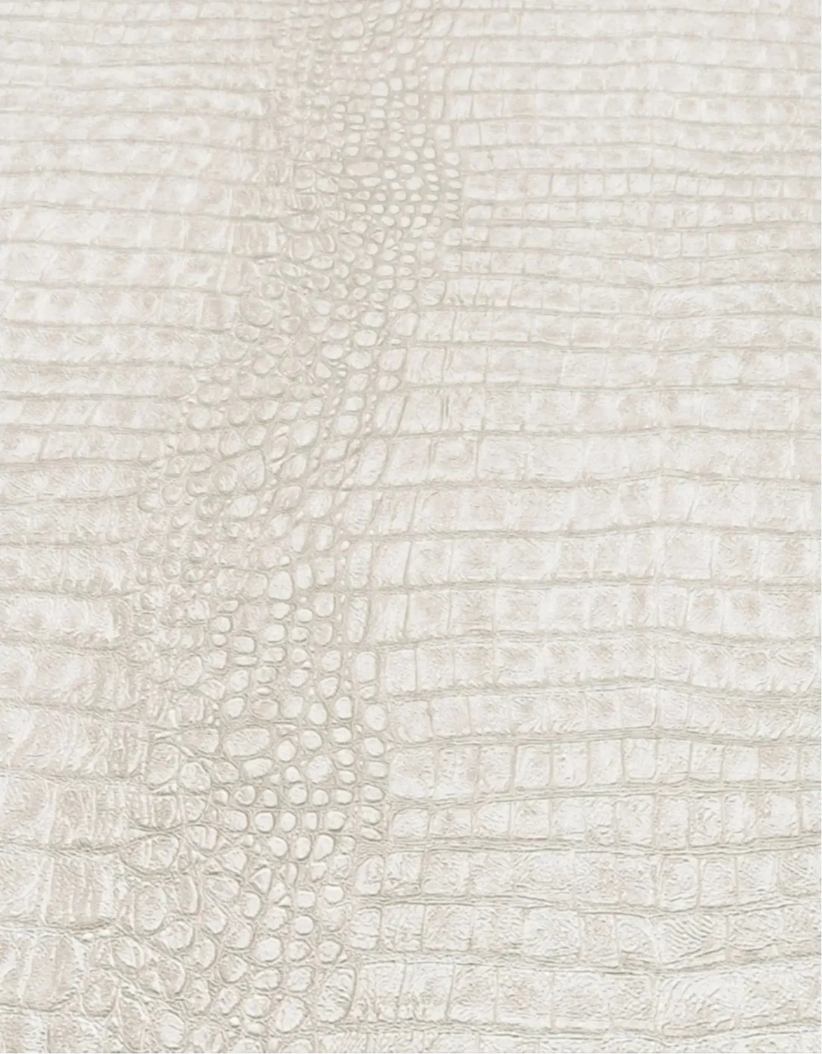 Erismann Forest Dreams 10560-02 wallpaper pale textured crocodile-skin pattern with raised rectangular scales and a pebbled center stripe.
