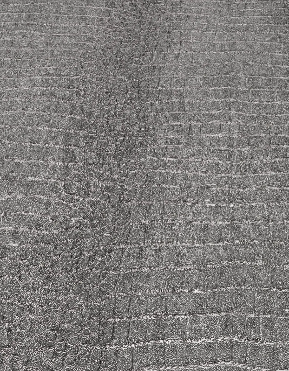 Erismann Forest Dreams 10560-37 wallpaper grey embossed crocodile-skin texture with rectangular scales and a pebbled vertical strip.