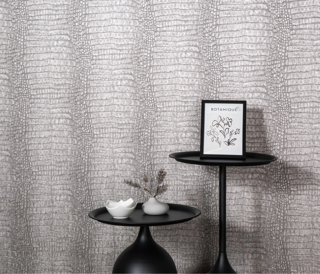 Erismann Forest Dreams 10560-37 grey crocodile texture wallpaper