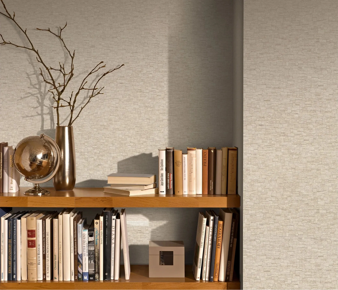Erismann Forest Dreams 10562-32 beige linen-look textured wallpaper
