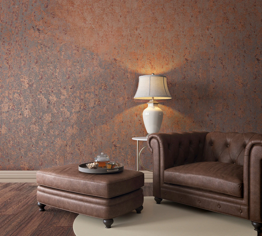Marburg Avalon 31644 copper textured wallpaper with plaster-like finish