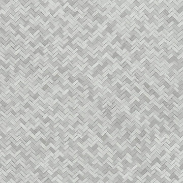 Marburg Botanica 33314 light grey geometric lattice woven-look wallpaper