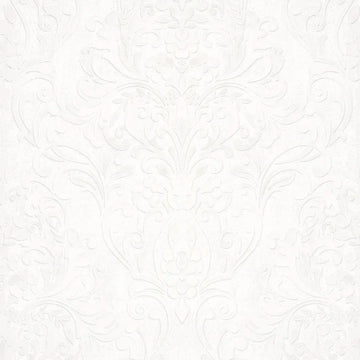 Marburg City Glam 32601 white embossed damask wallpaper