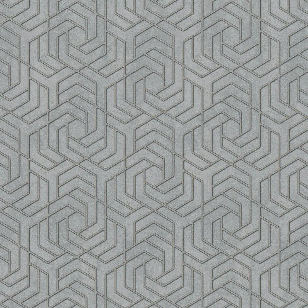 Marburg City Glam 32610 grey geometric wallpaper with a stone-effect polygonal pattern