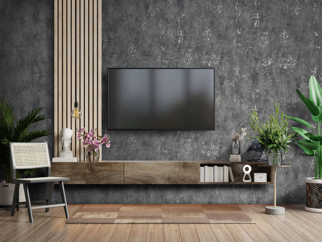 Marburg City Glam 32638 charcoal concrete-effect textured wallpaper
